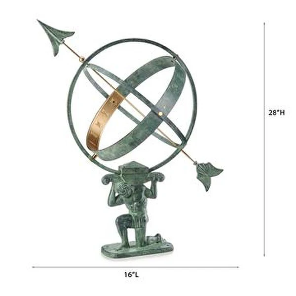 Atlas Armillary Sundial Sculptural - Image 3