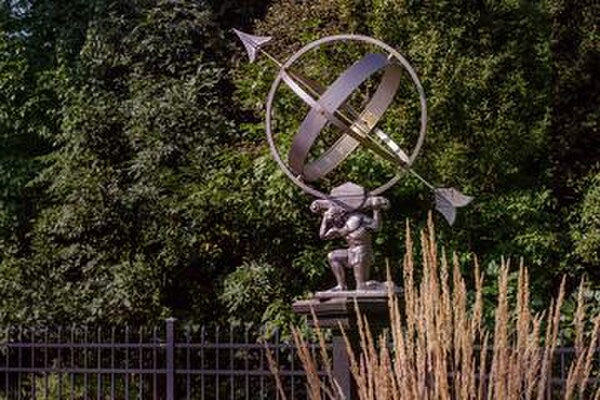 Atlas Armillary Sundial Sculpture - Image 4