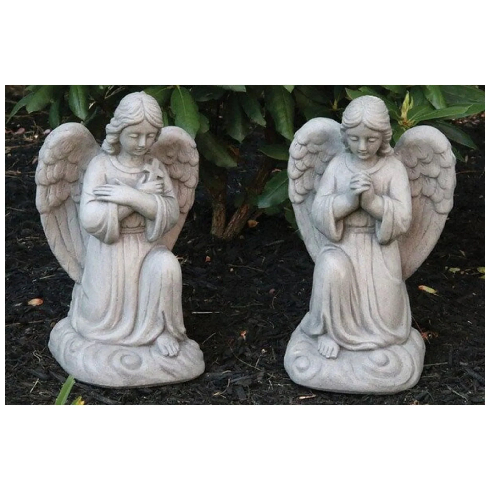 Ava Kneeling Angels Statues Garden Set