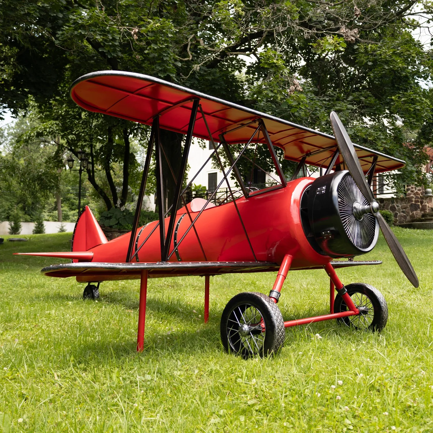 Aviation Showpiece Biplane Decorative Sculpture - Image 2