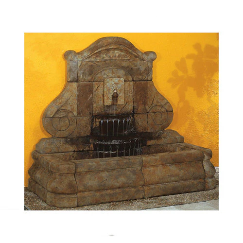 Avignon Rosette Wall Fountain Estate Sized Solid Stone - Image 2