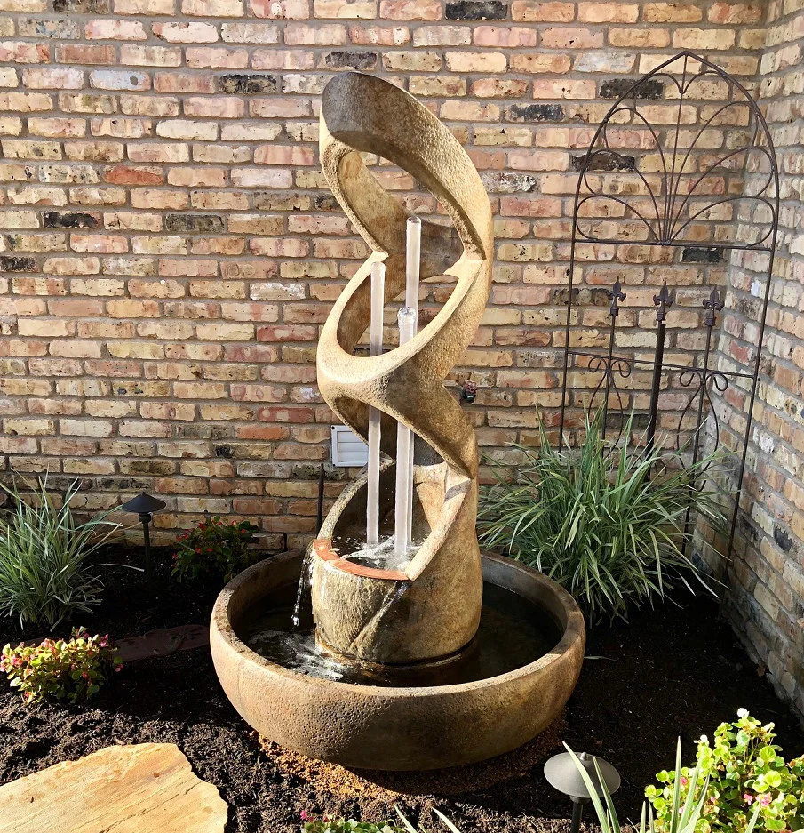 Balancing Rings Fountain Clear Piping 60.5" H