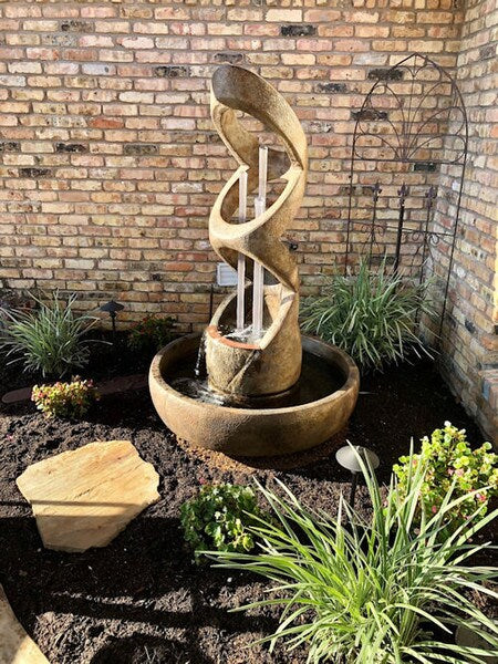 Balancing Rings Fountain Clear Piping 60.5" H - Image 3