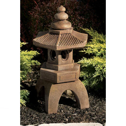 Bamboo Pagoda Lantern Lamp Garden Statue 27" High - Image 2