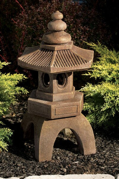 Bamboo Pagoda Lantern Lamp Garden Statue 27" High - Image 3