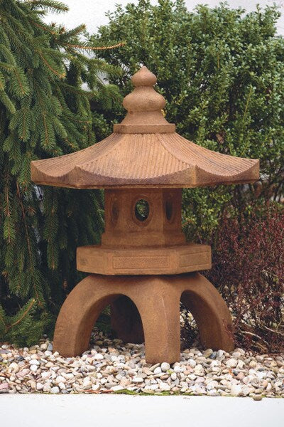 Bamboo Pagoda Temple Lantern Sculpture 34.75" High - Image 3