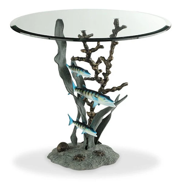 Barracuda Fish in Reeds Side Table - Image 3