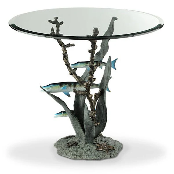 Barracuda Fish in Reeds Side Table - Image 4