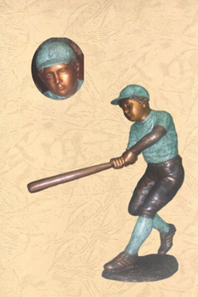 Baseball Player Batter Bronze Statue