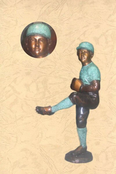 Baseball Player Pitcher Bronze Statue