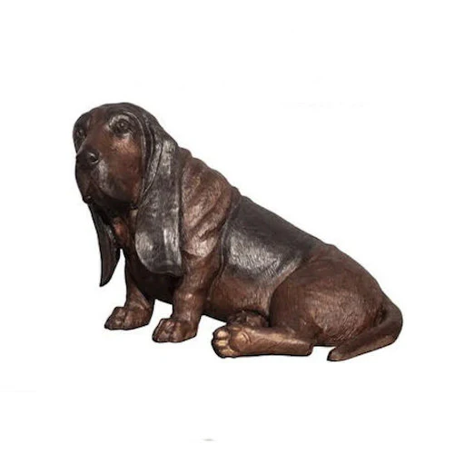 Basset Hound Bronze Dog Sculpture - Image 2