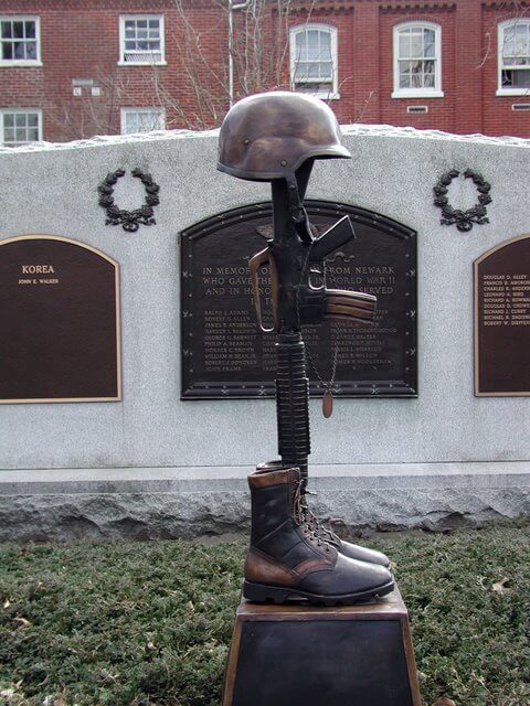 Battle Cross Boots War Memorial Sculpture - Image 10