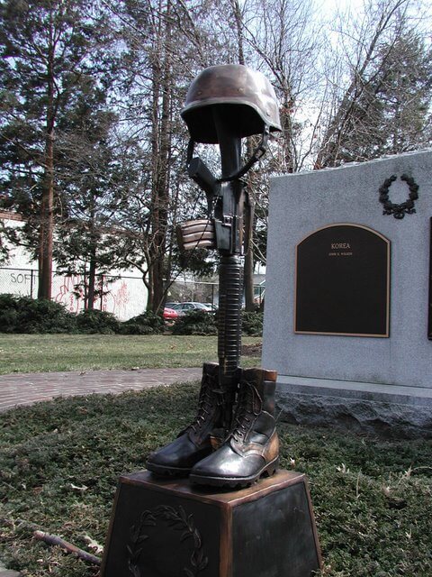 Battle Cross Boots War Memorial Sculpture - Image 5