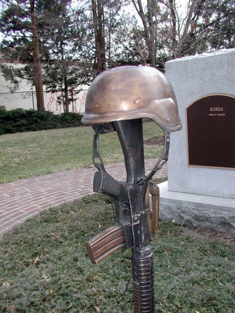 Battle Cross Boots War Memorial Sculpture - Image 7