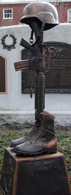 Battle Cross Boots War Memorial Sculpture - Image 8