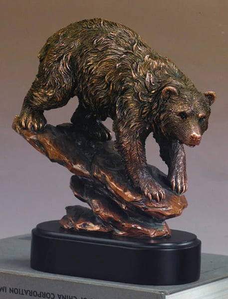 Bear On Rock Sculpture