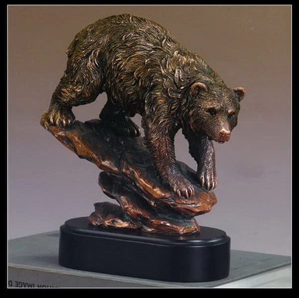 Bear On Rock Sculpture - Image 2