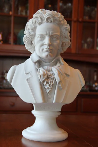 Beethoven Bust Sculpture 16" High Bonded Marble - Image 2
