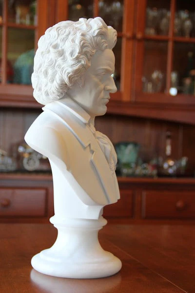 Beethoven Bust Sculpture 16" High Bonded Marble - Image 4