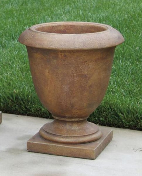 Bella Serra Urn Cast Stone Garden Planter 18" - Image 2