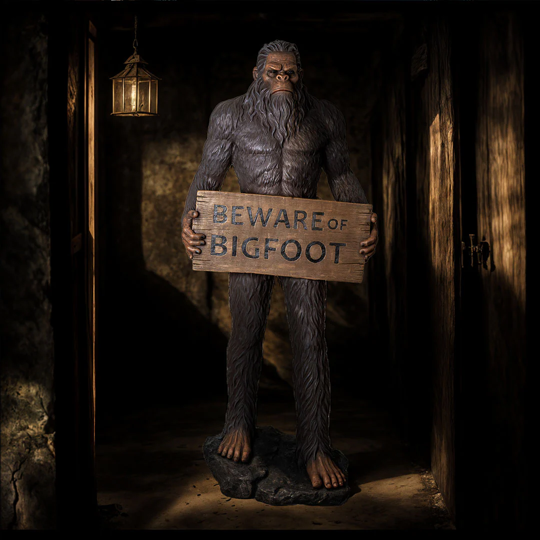 Beware of Bigfoot Life-Size Sculpture - Image 3