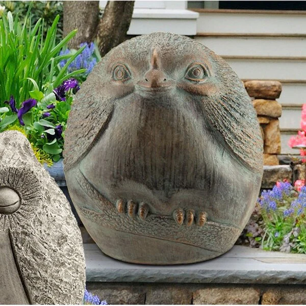 Bird Statue Chirp Cement Garden Statue