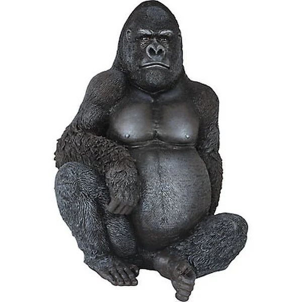 Black-back Western Gorilla Ape Statue