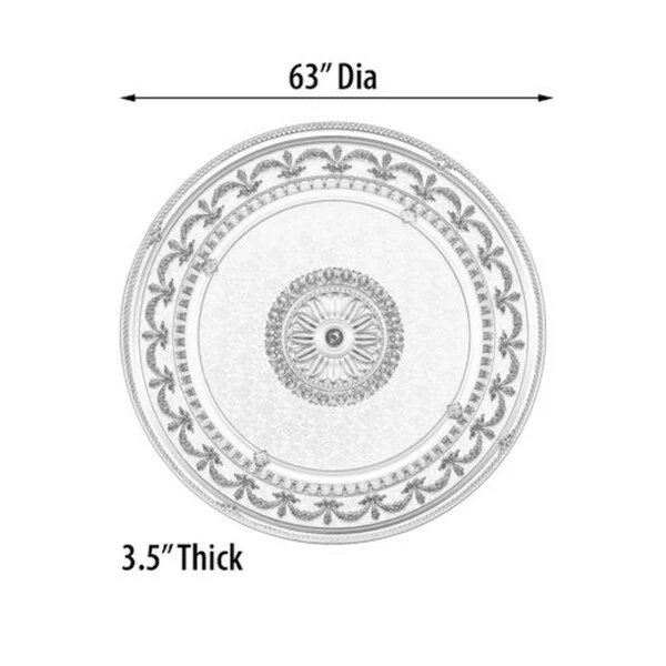 Blanco Wreath Ceiling Medallion 63" Dia. - Image 4