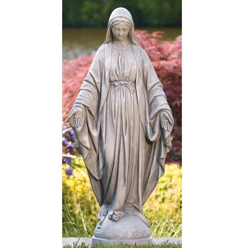 Blessed Mother Mary Sculpture Garden Statue 32.5" High - Image 2