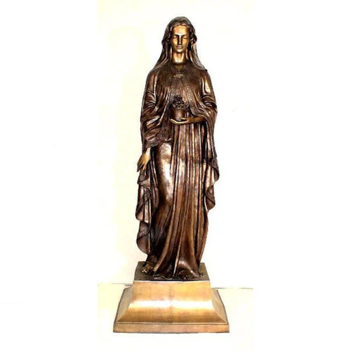 Blessed Virgin Mary 86" High Bronze Life Size Sculpture