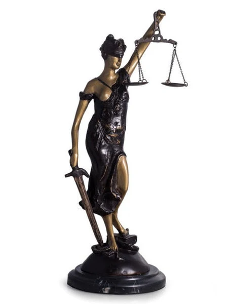 Blind Justice -lady Justice Statue 16.5" High