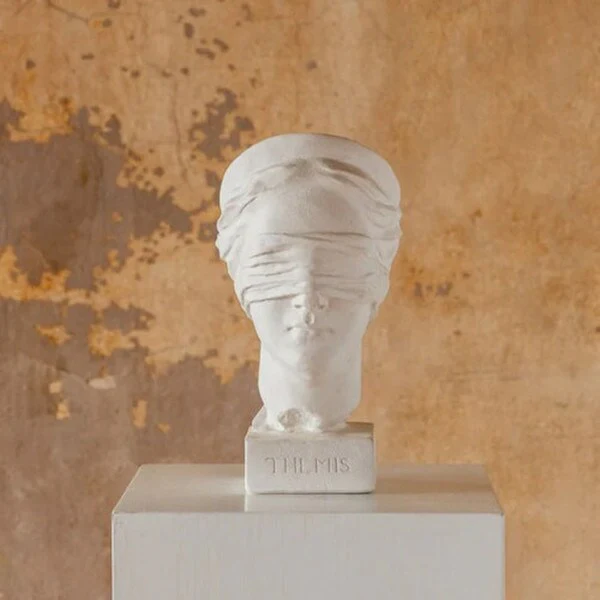 Blind Justice Themis Bust Sculpture - Image 3