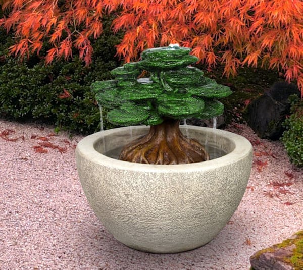 Bonsai Tree Fountain Asian Bubbler Lighted - Image 2
