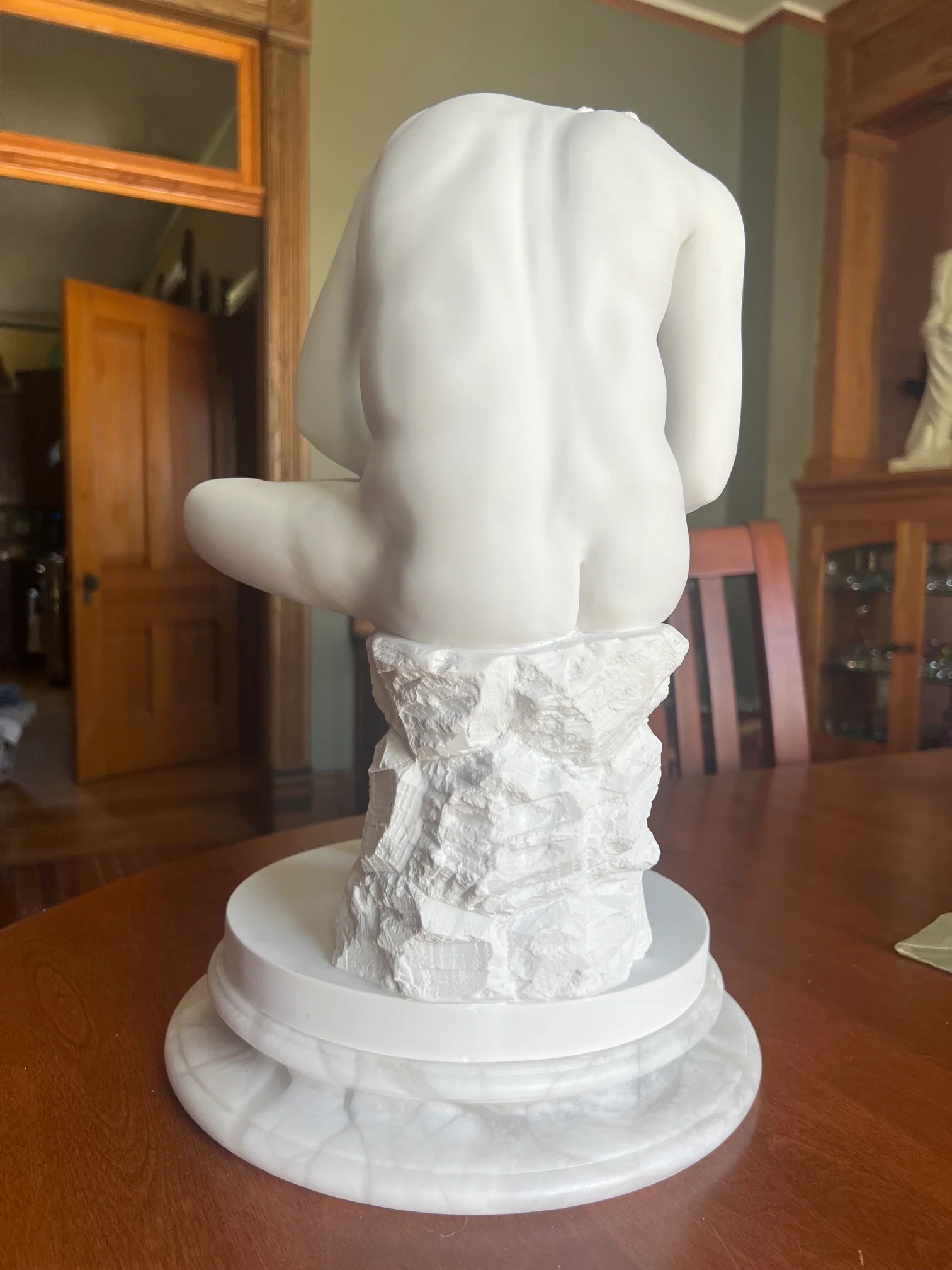 Boy Extracting Thorn Marble Spinario Statue 17.5" H - Image 3