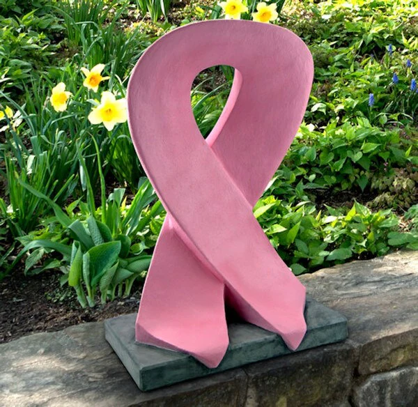 Breast Cancer Awareness Ribbon Sculpture