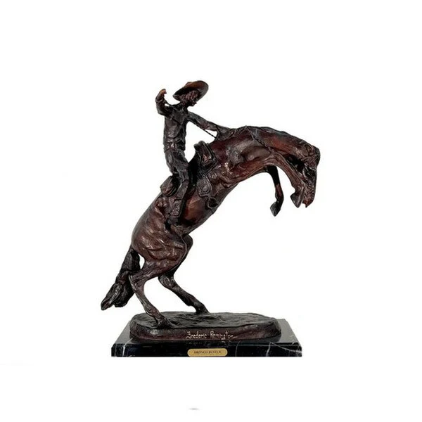 Bronco Buster Remington Cowboy Statue