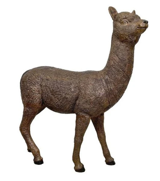 Bronze Alpaca Sculpture