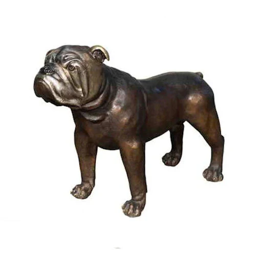 Bronze Bulldog Garden Statue Large - Image 2