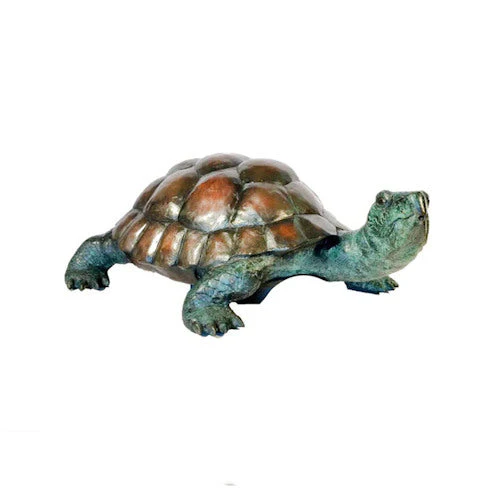 Bronze Turtle Fountain Water Feature 13 Inch Tall