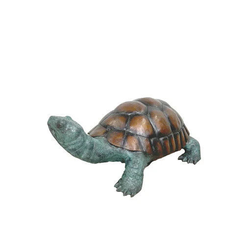 Bronze Turtle Fountain Water Feature 13 Inch Tall - Image 2
