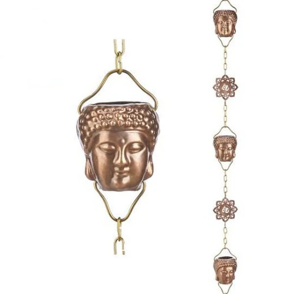 Buddha Rain Chain Sculptural Downspout