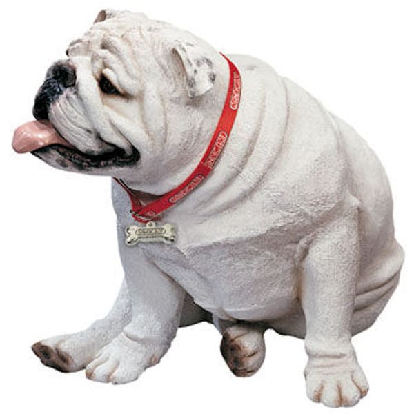 Bulldog White Dog Life Size Sculpture - Image 2