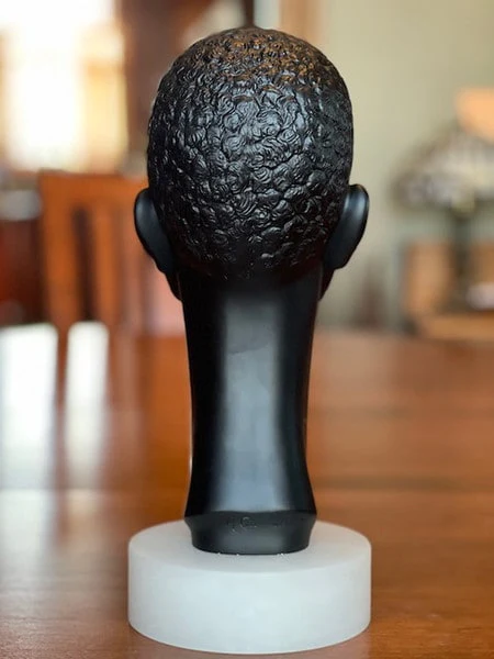 Bust: African Male Bust 14.5" High - Image 4