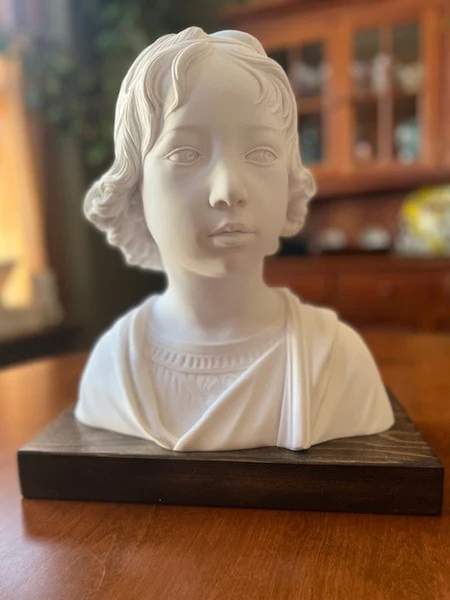 Bust of Boy by Andrea della Robbia Statue - Image 4