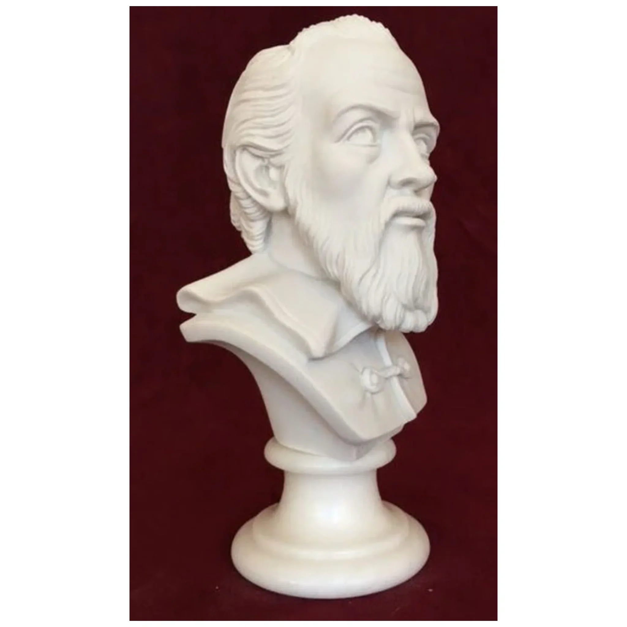 Bust of Galileo Galilei Marble Portrait Statue - Image 6