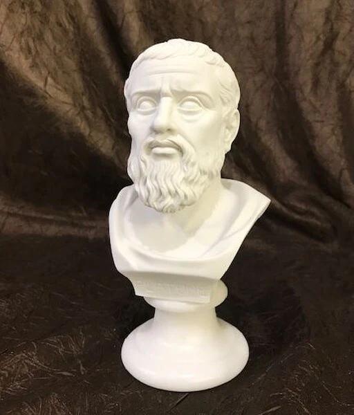 Bust of Plato Marble Sculpture - Image 3