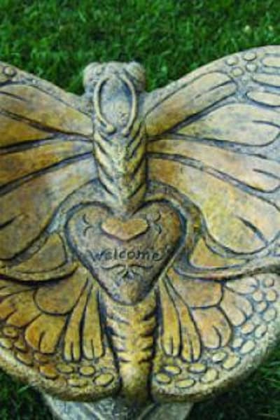 Butterfly Bird Bath Garden Sculpture - Image 2