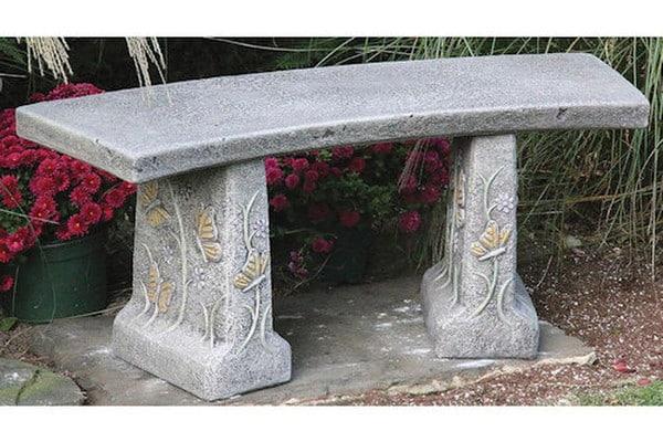 Butterfly Garden Bench Cement - Image 3