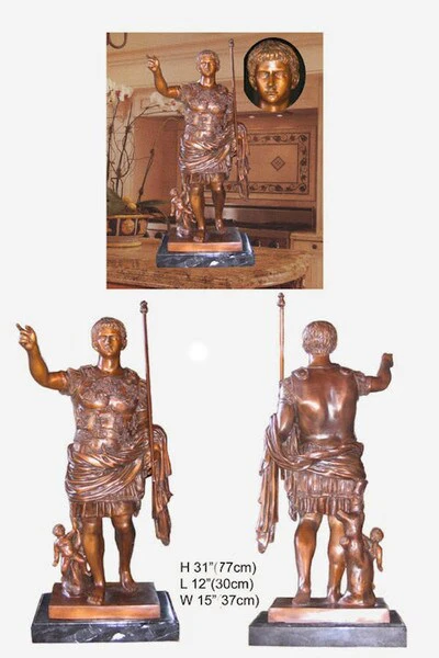 Caesar Augustus of Prima Porta Bronze Statue - Image 2