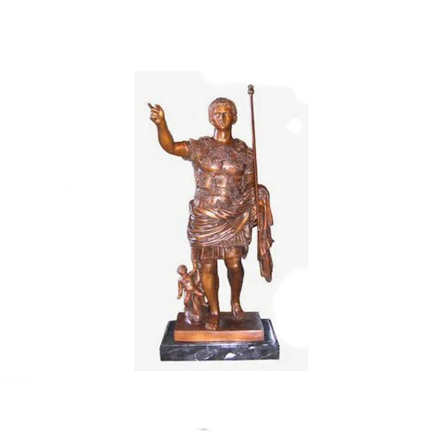 Caesar Augustus of Prima Porta Bronze Statue - Image 3